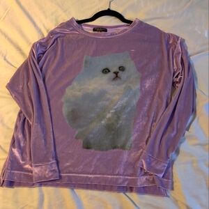 Wildfox Intimates White Label Lavender Velvet Top